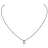 Suplight Collana donna con lettera R collana iniziale R ciondolo lettera R con catenina acciaio inossidabile 45 cm con confezione regalo