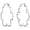 Purelei® Eleganti orecchini a forma di fiore da donna, in acciaio inox placcato oro 18 carati (41 mm), regalo per donne, Normal, Acciaio inossidabile, Abalone