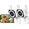 GUOANVISION Telecamera di sicurezza 5G per esterni/interni, telecamere baby monitor 1080P per camera da letto/anziani/cani/animali domestici, impermeabile IP66, visione notturna, rilevazione di