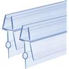 KOOBON Guarnizione di ricambio per porta doccia, 2x100 cm, per 4 mm/5 mm/6 mm, per porta in vetro, protezione contro le cadute e gli schizzi per cabina doccia, vasca da bagno in vetro con deflettore d'acqua