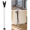 Aramanara Barra di sicurezza per porta scorrevole resistente, 50-132 cm, regolabile, antifurto, serratura di sicurezza per porte, finestre, casa, appartamento (bianco)
