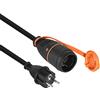 Electraline 01743 Prolunga Elettrica Pro-Line Outdoor IP44, Cavo in gomma H07RNF 3G1.5 con Presa Electralock Dotata di Meccanismo di Blocco che impedisce Disconnessioni Accidentali della Spina, 10 m