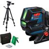 Bosch Professional Livella Laser GCL 2-50 G,laser verde, da interno, supporto RM 10, treppiedi BT 150, raggio d'azione visibile fino a 15 m, 4x batterie AA, confezione in cartone