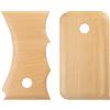 QUARKZMAN 2pz Stecche Ceramica, Strumenti per Rifilare, Profilo Ceramica, Stecca per Piede Legno, Modellatura Design O con a Gra, Struttura Legno Faggio per Intagliare Ceramica e Argilla.