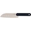 Trebonn - Santoku knife Black Edition, coltello Santoku da cucina, lama in acciaio inox giapponese 18 cm / 7. Manico soft-touch antiscivolo