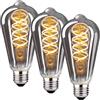 KANQIAO Lampadina Vintage E27, Lampadine e27 luce calda dimmerabile ST64 4W E27 Lampadina LED Edison Vintage ideale per l'illuminazione nostalgica e retrò nel bar di casa, vetro grigio - 1 pezzi（HPS3PBT2)