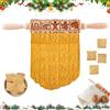 GTJEOI Mattarello Natale, Mattarellos Inciso, 35 * 4.5cm Goffratura Mattarell-o, Mattarello in Legno 3D, Goffratura Rullo di Legno, Mattarell-o in Rilievo Utensile per DIY Cottura Biscotti Impasto Pizza (y)