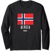 Norge - SE Regali e souvenir Città di Bergen Norvegia | Norway - Bandiera norvegese - Maglia a Manica