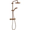 Gedy STAR PLUS 05 Colonna doccia oro rosa con rubinetto monocomando set soffione 3 posizioni, soffione doccia; flessibile 150 cm, estensibile 92-146 cm