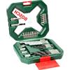 Bosch Set da 34 Pezzi di punte e bit avvitamento in titanio X-Line (per legno, pietra e metallo, accessori trapano)