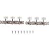 Pwshymi 3 + 3 Acrilico Accordatori per Corde per Chitarra Classica Meccaniche Meccaniche Sintonizzatori Sigillati Argento Tuning Key Pioli con Impugnatura Grande Sostituzione per Elettrico