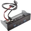 Chenyang HUB da 4 porte con adattatore per scheda madre, pannello frontale da 13,3 cm, alloggiamento CD-ROM, USB 3.0 e USB-C