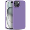 MyGadget Cover per iPhone 15 Plus - Custodia Protettiva in Silicone Morbido - Case TPU Flessibile - Ultra Protezione Antiurto & Antigraffio - Viola scuro