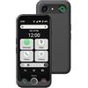 Doro - Smartphone Aurora A10 - Telefono cellulare per anziani - Facile da usare - Tasto assistenza con localizzazione GPS - Compatibile con apparecchi acustici - Cavo USB incluso - Grafite