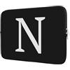 BAAGOAZ Custodia Laptop 15-16 Pollici, Borsa Personalizzata con Iniziale - Idea Regalo, Compatibile con MacBook Chromebook PC Portatile 15-16 Pollici, Nero-Lettera N