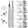 WOFEU 4 Paia Gommini per AirPods Pro 3 2025, Auricolari in Silicone Con 2 Penna Pulizia, Auricolari in silicone bianco per AirPods Pro 2025 (White L/S/XS/XXS)