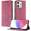 XINYEXIN Custodia per Oppo Reno 14 5G, Cover a Libro in Pelle PU con Blocco RFID, Slot per Carte, Supporto, Protezione Completa Antiurto - Rosso