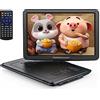 YOTON Lettore DVD portatile da 16.9 con schermo girevole HD da 14.1, con 1.8m Caricatore per Auto, Funzione di riproduzione memoria, supporto USB/SD [Blu-ray non supportato]