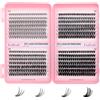 FADLASH Extension Ciglia a Ciuffetti da 20D 30D 40D e 60D, 546pcs Ciglia Finte Volume da 0,07mm di Curva D Mix 8-16mm Lashs Cluster Individuali