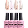 AIMEILI Smalto Semipermanente in Gel UV LED Soak Off per Unghie per Manicure Colorati Set 4 x 10 ml - Set Numero 24