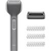 Laifen T1 Pro Rasoio Elettrico,Regolabarba Uomo, 12.000 Tagli/min, Grigio | Motori Lineari 12.000 Tagli/min, Lamina 0,055 mm, 3 Trimmer per Peli Lunghi, Batteria di 120 Minuti, Impermeabilità IPX7