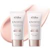 d'alba Piedmont d'alba Lozione Solare Tonificante Waterfull SPF50+PA++++ di Tartufo Bianco italiano, Crema Solare Colorata con Filtri UV Vegani, Lozione Solare Luminosa e Illuminante, Skincare Coreano (Rosa 100ml)