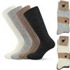 Leedya 4 Paia di Calze Invernali Unisex in Lana di Alpaca, Made in Italy - Set 4 Calzini Caldi da Uomo e Donna in Morbido Misto Alpaka - Lavabili in Lavatrice (39/42, 4 Calze In Alpaka)
