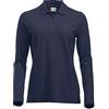 Clique Clothing, maglia a maniche lunghe classica in cotone, da donna, vestibilità moderna, da XS a XXL Dark Navy Large