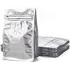 Crafans 10 sacchetti per caffè in chicchi di caffè con valvola, rettangolari, con cerniera, fondo piatto, richiudibili, termosaldabili, per caramelle, serpenti, biscotti, argento