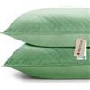 RESTILO Set da 2 federe per cuscino 50x70 cm Verde chiaro Federa decorativa per divano Cuscino decorativo Cuscino decorativo per divano Ultrasuoni Trapuntatura morbida ideale per soggiorno Camera da