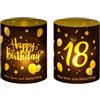 ZHAOYCSH 12 Pezzi Lanterne a Vento per 18° Compleanno, Portacandele da Tavolo Happy Birthday per Decorazione Festa, 18 Anni per Donna e Uomo per Candele Tealight, Atmosfera Suggestiva