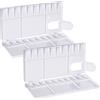 Prmape 2 Pcs Tavolozza Pittura, 20 * 10cm Tavolozza per Dipingere, Tavolozza di Pittura per Acquerelli Pieghevole con 25 Well, Wet Palette per per Principianti Studenti Pittori