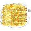 ENLACE Catena luminosa a LED USB, lunghezza 10 m, 100 LED, bianco caldo, filo di rame