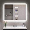 S'bagno Specchio-Bagno-con-Luce 60x80cm, Specchio-Bagno-LED-Retroilluminato, Antifog, 3 Colori, Dimmerabile, Memoria, Temperato, Impermeabile IP44, Orizzontale/Verticale