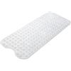ADOV Tappetino da Bagno Antiscivolo, 100x40 cm Extra Lungo Tappetino da Bagno Antiscivolo, 200 Ventose, Fori di Drenaggio, Lavabile in Lavatrice, Antimuffa, Materiale PVC, Tappetino Doccia Resistente