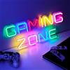 NELUX Luci Neon LED Gaming Zone Lampada Neon Parete Gamer, Insegna Luminosa LED Camera Decorazioni Gaming Room Muro, Scritta Neon, Luce Insigne Luminose. Connettore USB con Dimmer