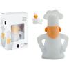 Andinus Detergente per microonde con Vapore Angry Chef - Figura Divertente da Pulire - Regalo Creativo e Originale per la Cucina