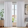 Deconovo Tende Oscuranti Termiche con Nastro a Matita - 2 Stili di Montaggio, Set di 2 Tende Moderne Isolanti per Camera da Letto e Soggiorno, 140x245 CM, Grigio Perla