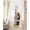 WOLTU Tenda Finestra Trasparente per Camera da Letto Voile 1 Pannello