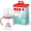 NUK Perfect Match Learner Bottiglia con cannuccia | 8+ mesi | 150 ml | Bicchiere antigoccia con cannuccia per bambini | Manici antiscivolo | Rosa | Confezione da 1