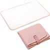 Lekebaby Fasciatoio pieghevole per bambini, portatile, da viaggio, trapuntato, rosa (MY-0006PK02UKEY)