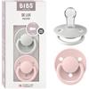 BIBS De Lux Ciuccio, 0+ mesi, confezione da 2, Haze/Blossom