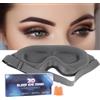 WUZIA Maschera per dormire per extension delle ciglia, sagomata in 3D, con tasche profonde da 13 mm, design per proteggere le ciglia, in morbida memory foam e fascia regolabile per la cura delle ciglia