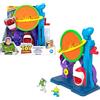 Fisher-Price Imaginext Disney e Pixar Toy Story Pizza Planet con personaggi Buzz Lightyear e Amico Alieno da 8 cm, razzo giocattolo e proiettili, JKW20