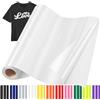 Sgooyir Vinile Termoadesivo per Tessuti Bianco, 30.5 x 183 cm Vinile Adesivo, Vinile Termoadesivo per T-Shirt, Borsa, Cappello, Regali Fai da Te