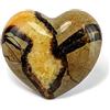 EUSICE - Cuore Septaria, Pietra Naturale per il Benessere, Cristallo Levigato a Mano per Litoterapia, Chakra, Meditazione