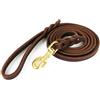 BJEBWAL Guinzaglio per Cani in Pelle Intrecciata 70cm - Guinzaglio Addestramento con Gancio in Ottone - Corto 1.2cm Larghezza per Taglia Media - Stile Retrò