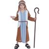 Wizland Bambini Pastore Costume Marrone & Blu Eleganza a righe, Natività-Natale Ideale Fancy Dress Outfit per ragazzi 10-12 anni