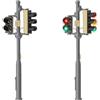 Evemodel 2 pezzi pista H0 1:87 modello a destra semaforo stradale pedonale e LED lampada veicolo