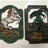 DFYOP Lord of the Rings - Set di cartelli da parete in resina, 26,2 x 17 cm, decorazione per bar e casa